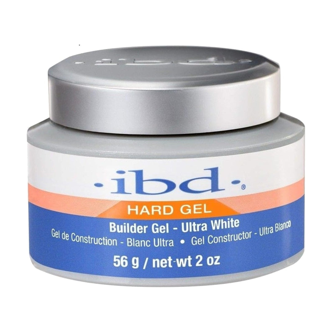 ibd Hard Gel Builder Gel Ultra White 2 oz jar, UV gel line