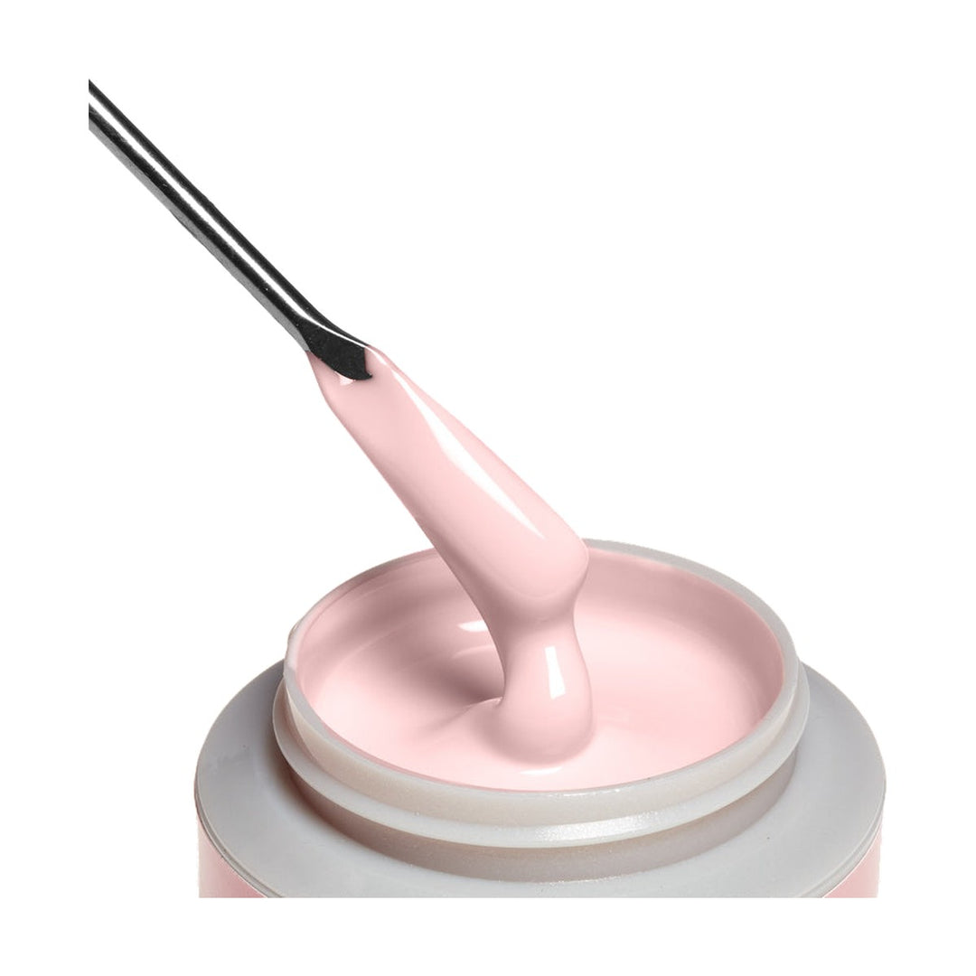 ibd Xtreme Hard Gel Creamy Peony 2 oz, gel on a spatula