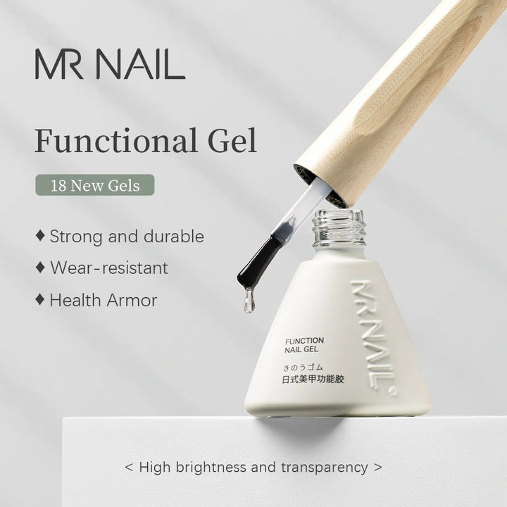 Mr Nail functional gel 14g bottle with wooden brush cap