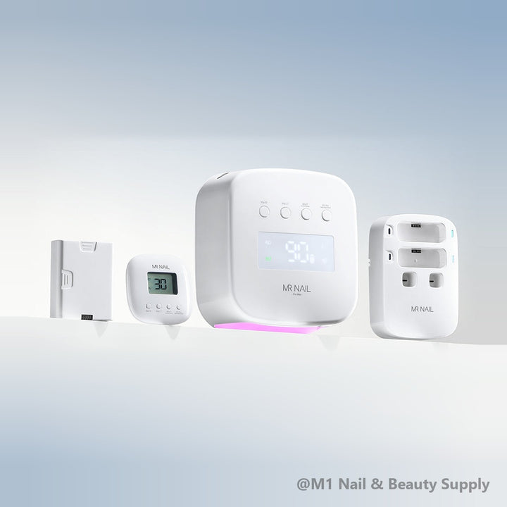 Mr Nail W215 Pro Max Full Set: W217 battery, W218 remote, W215 lamp and W216 charging station