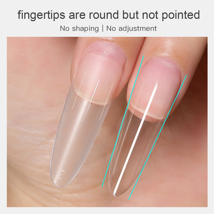 Mr Nail W396 long oval nail tip, rounded but not pointed, no shaping or filing needed