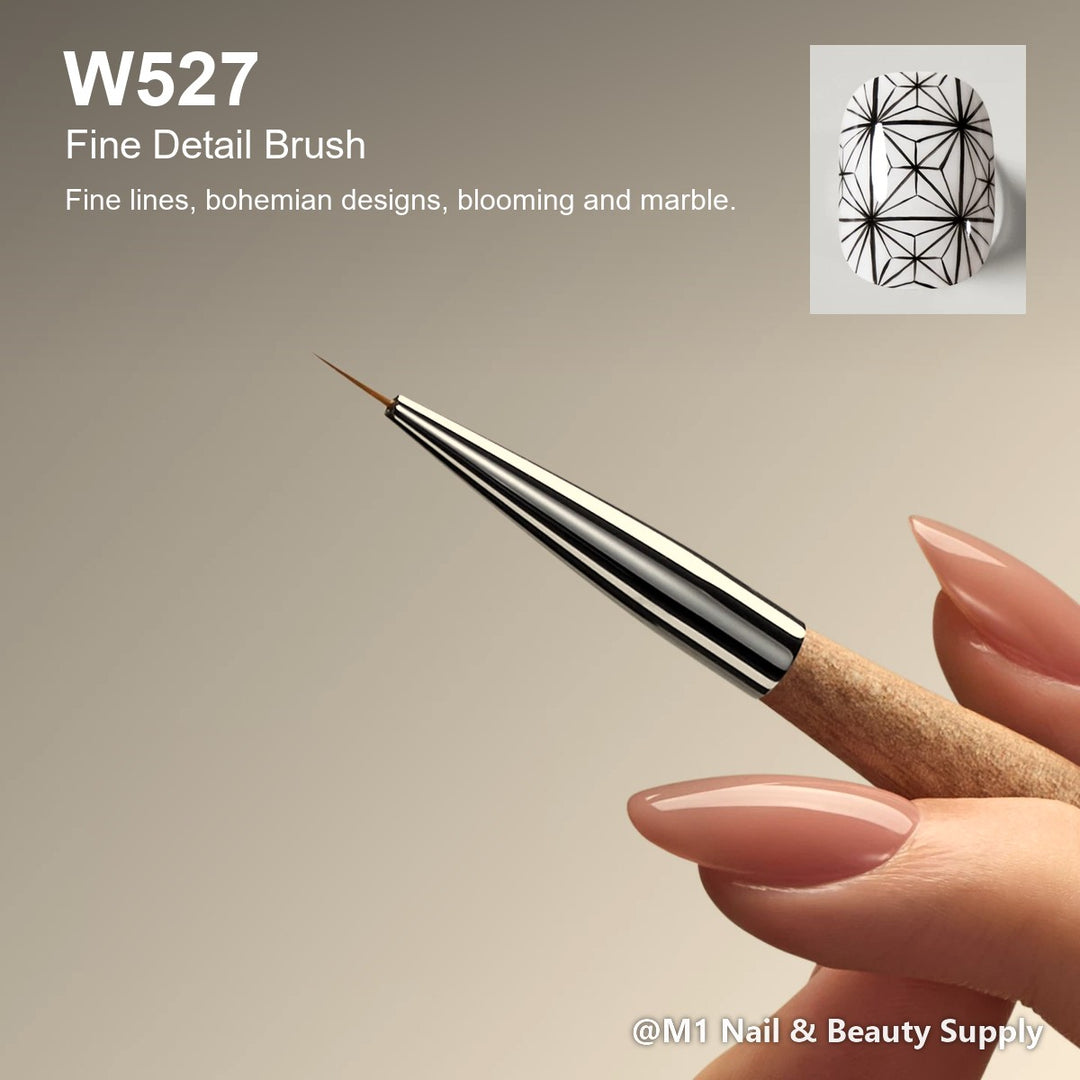 Mr Nail W527 Fine Detail Brush, Natural Series: Fine lines, bohemian designs, blooming and marble.