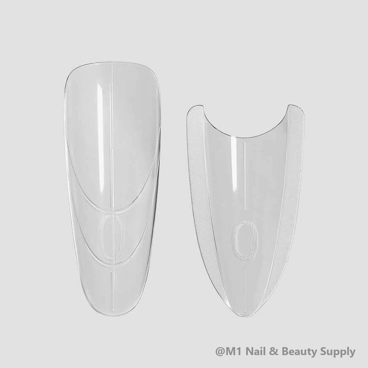 Mr Nail W557 oval sandwich dual form: clear top mold and bottom mold