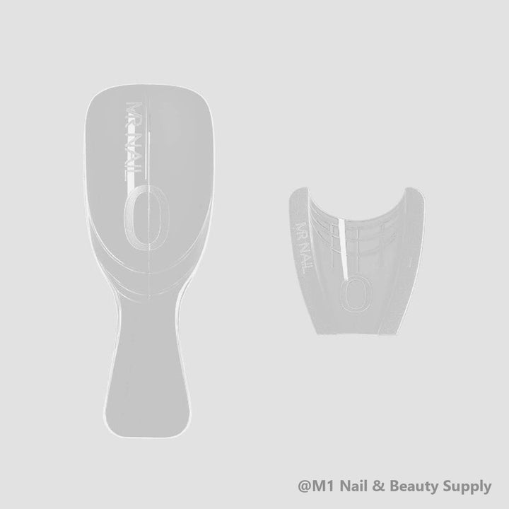 Mr Nail W558 short oval sandwich dual form: clear top mold and bottom mold