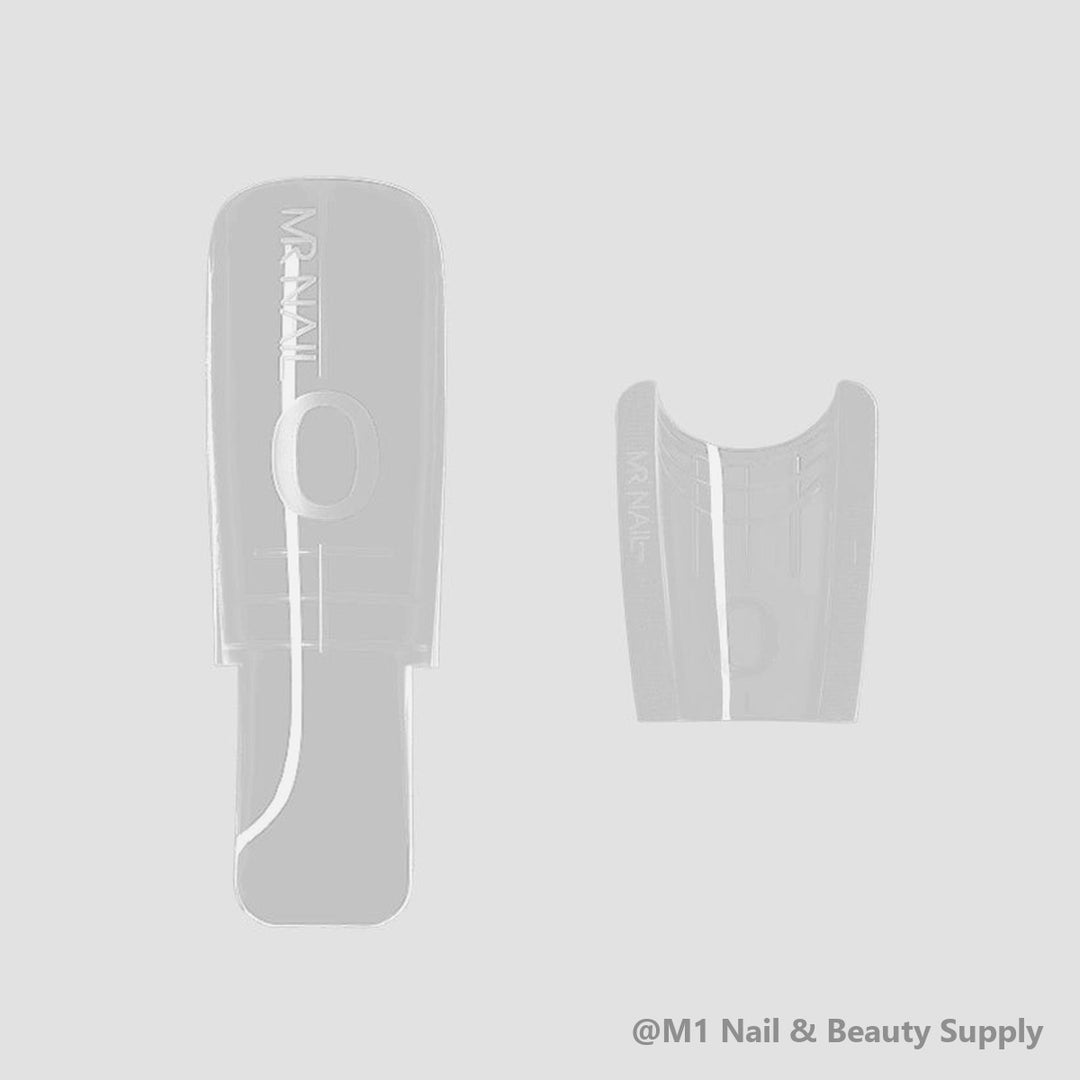 Mr Nail W559 short square sandwich dual form: clear top mold and bottom mold