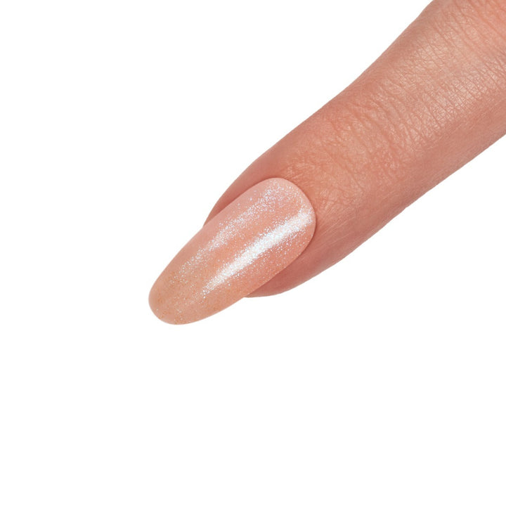 Seche FX Diamond Effect Top Coat Blue, over nude nail polish