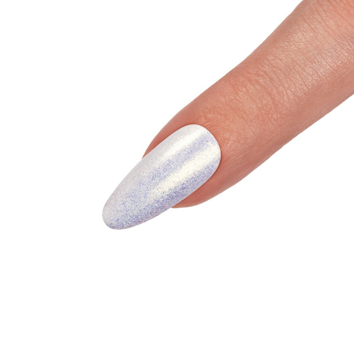Seche FX Diamond Effect Top Coat Gold：涂在白色指甲油上