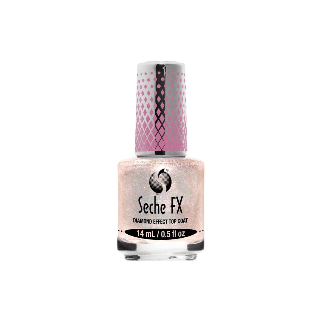Seche FX Diamond Effect Top Coat Pink, bottle, 14 ml / 0.5 fl oz