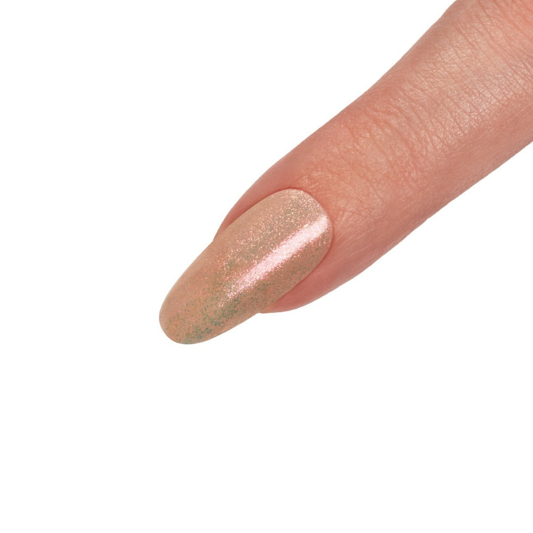 Seche FX Diamond Effect Top Coat Pink, over nude nail polish