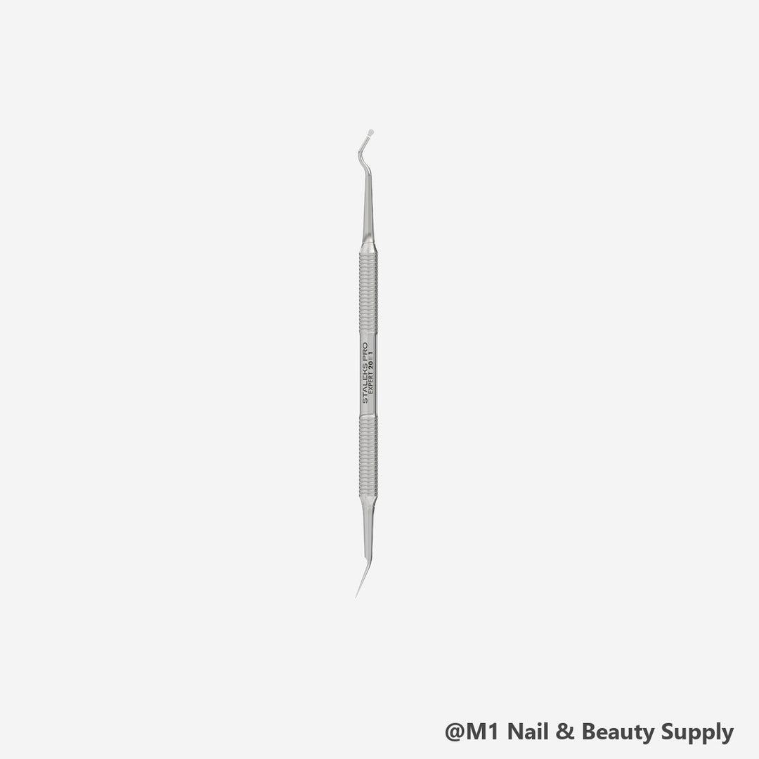 Staleks Expert 20 cuticle pusher with hemisphere curette and cleaner PE-20/1