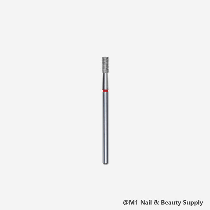 Staleks diamond nail drill bit, cylinder 2.5/6mm, red fine grit