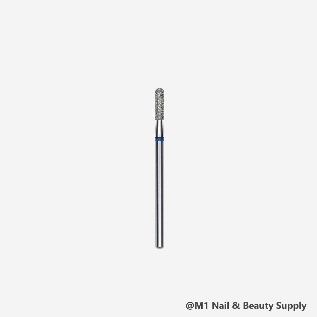 Staleks diamond nail drill bit, cylinder rounded 2.3/8mm, blue medium grit