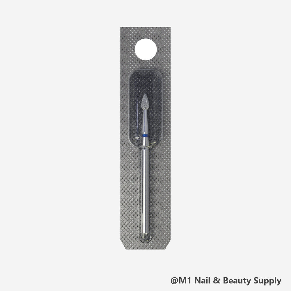 Staleks diamond nail drill bit, drop, blue medium grit (view 2)