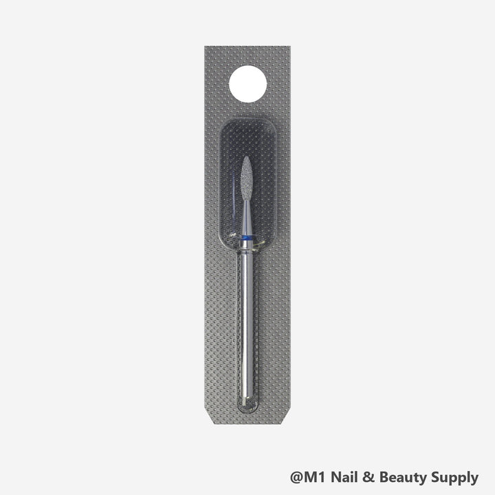 Staleks diamond nail drill bit, flame 2.1/8mm, blue medium grit (view 2)