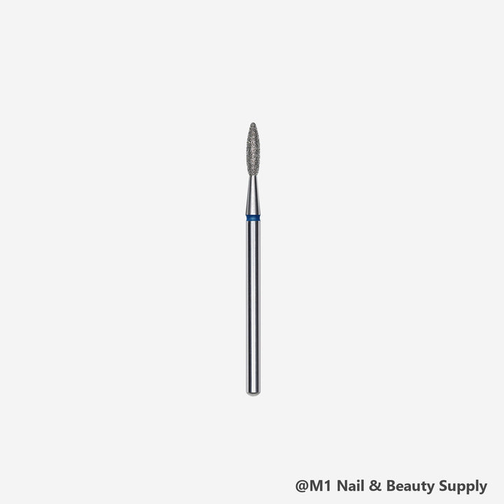 Staleks diamond nail drill bit, flame 2.1/8mm, blue medium grit