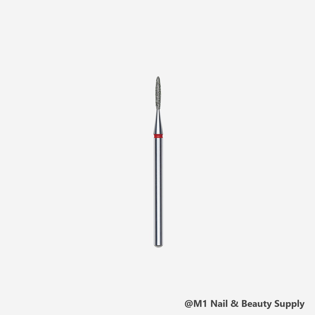 Staleks diamond nail drill bit, flame 1.4/8mm, red fine grit