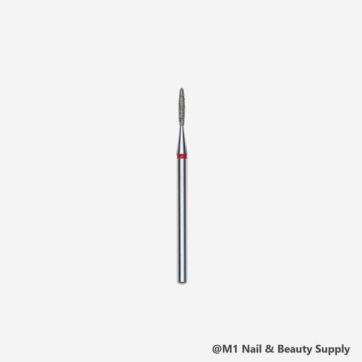 Staleks diamond nail drill bit, flame 1.4/8mm, red fine grit
