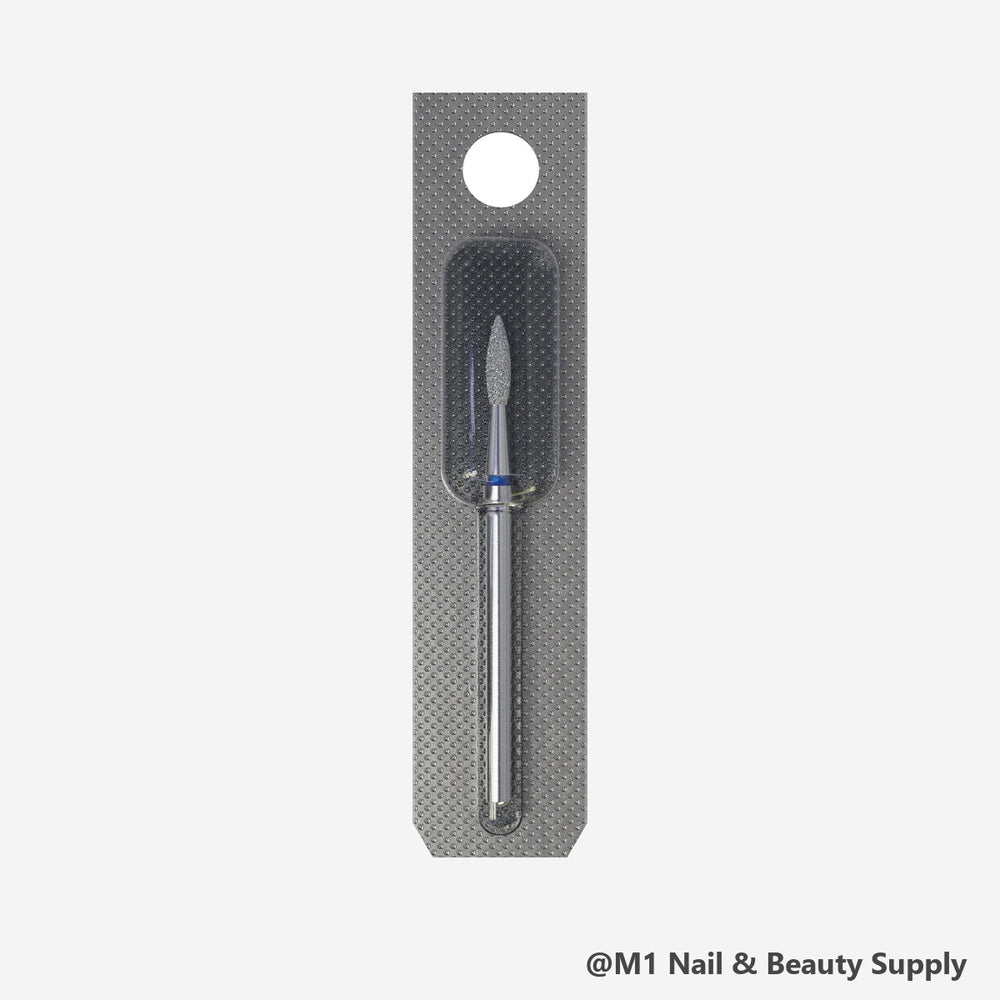 Staleks diamond nail drill bit, pointed flame 2.1/8mm, blue medium grit (view 2)