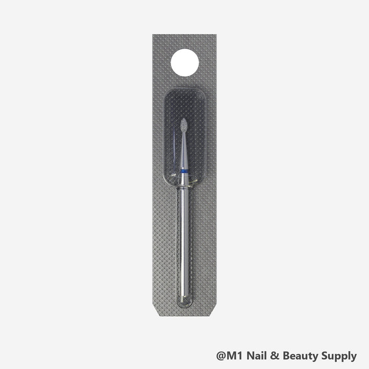 Staleks diamond nail drill bit, rounded bud, blue medium grit (view 2)