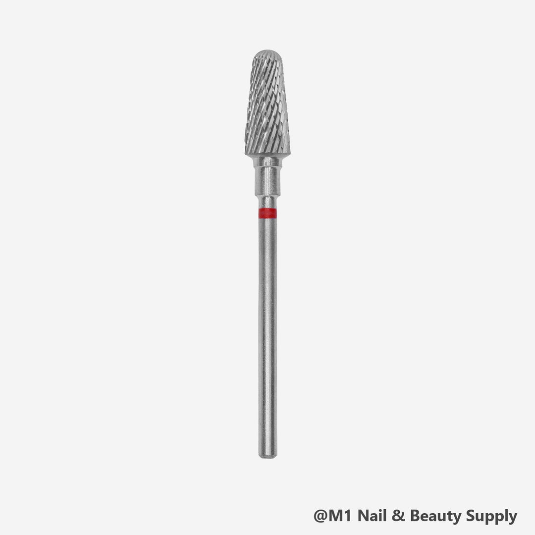 Staleks Expert carbide nail drill bit, frustum 6 mm, red fine cut