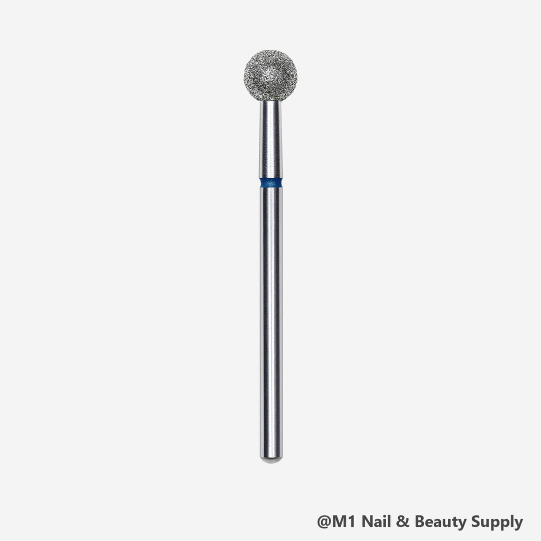 Staleks diamond nail drill bit, ball 5mm, blue medium grit