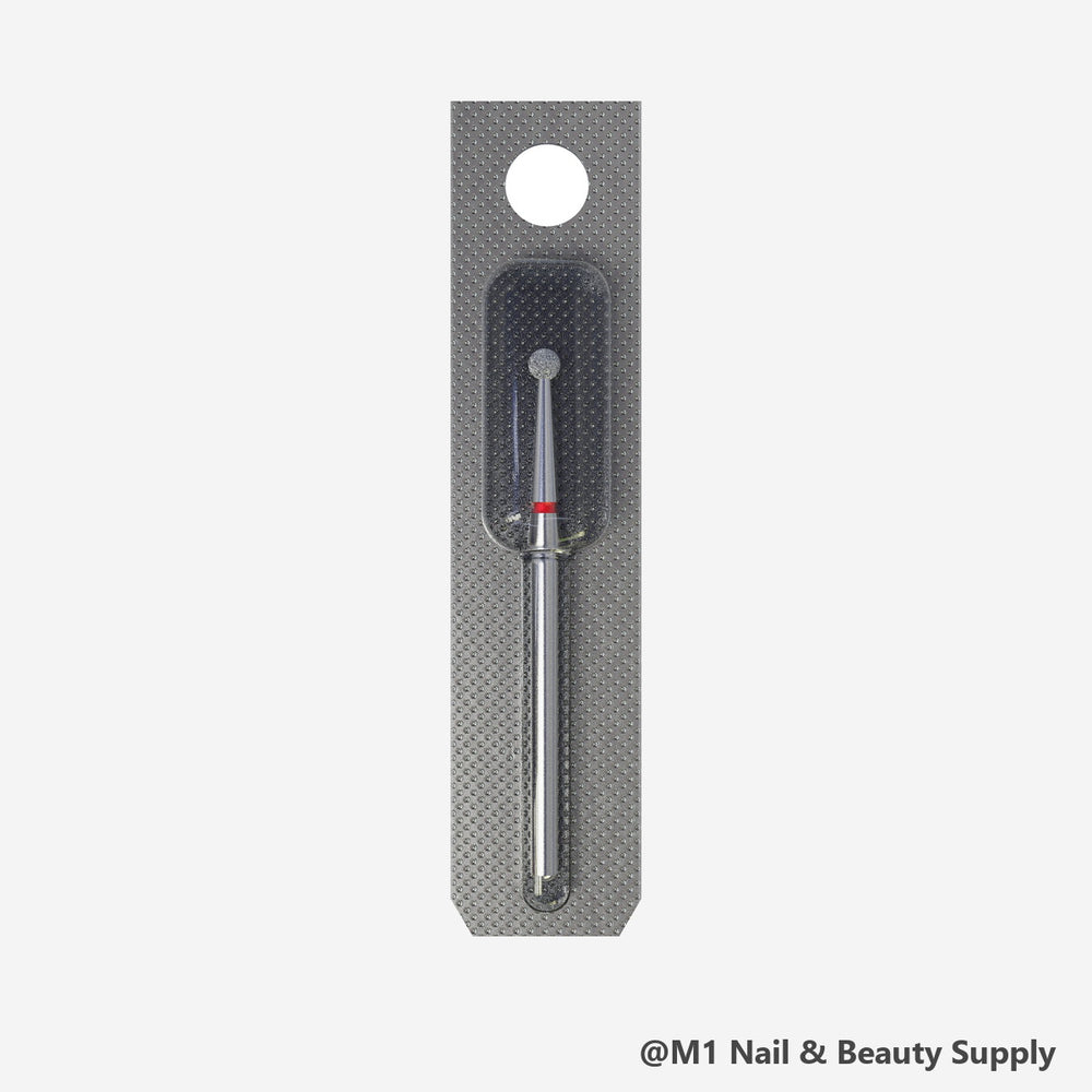 Staleks diamond nail drill bit, ball 2.5mm, red fine grit (view 2)