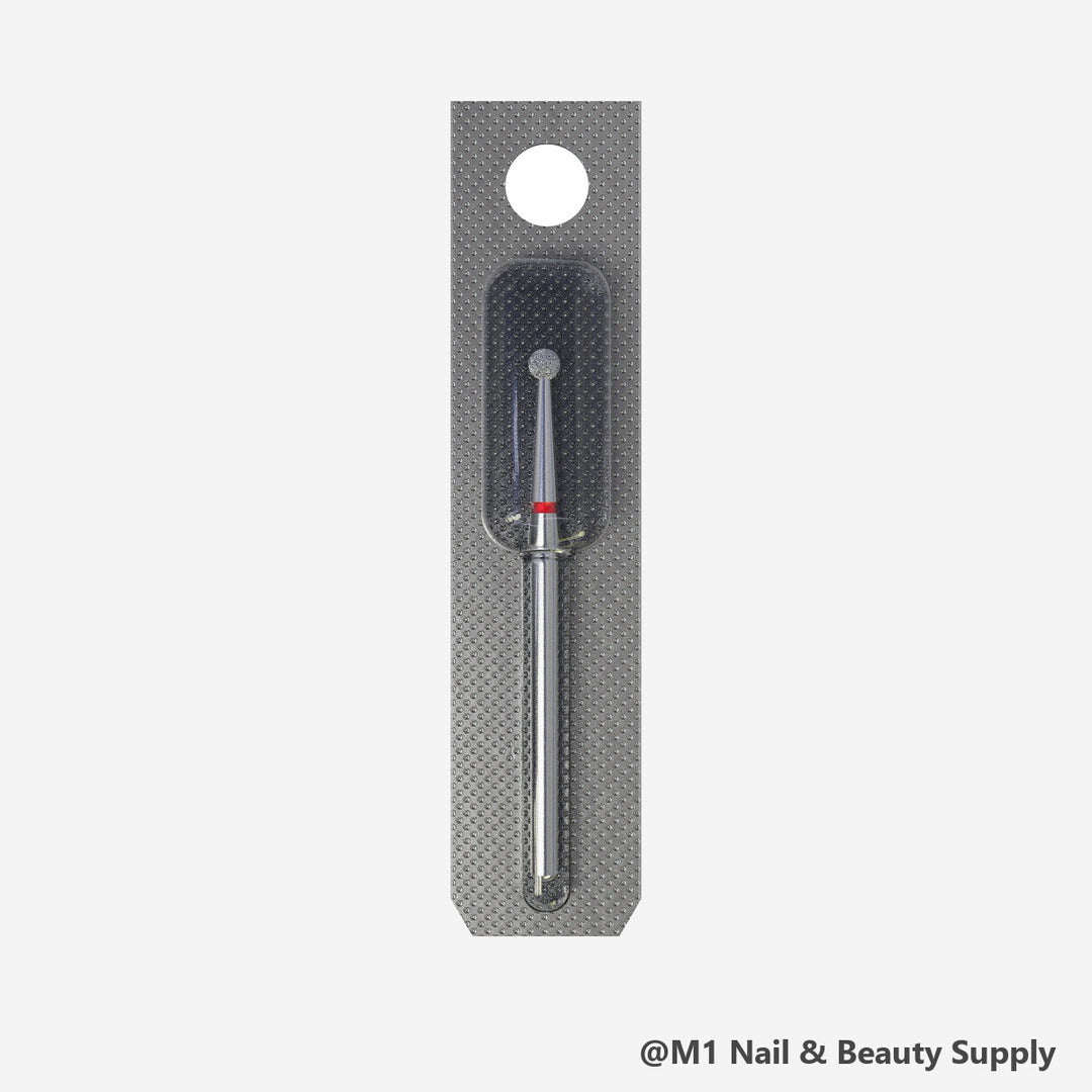 Staleks diamond nail drill bit, ball 2.5mm, red fine grit (view 2)