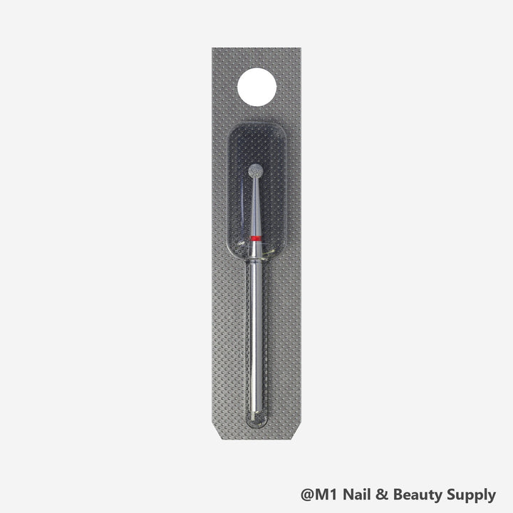 Staleks diamond nail drill bit, ball 2.5mm, red fine grit (view 2)
