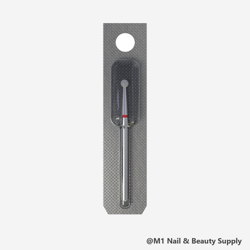Staleks diamond nail drill bit, ball 2.7mm, red fine grit (view 2)