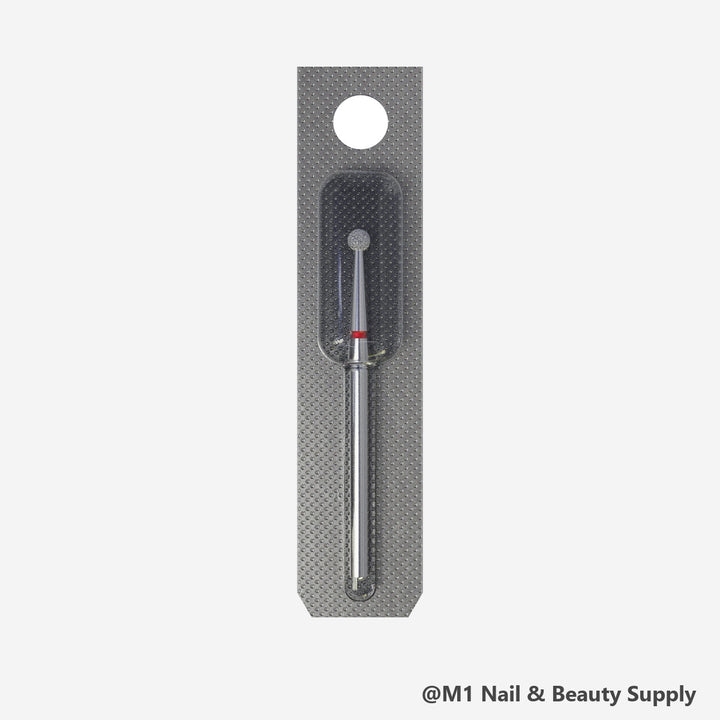 Staleks diamond nail drill bit, ball 2.7mm, red fine grit (view 2)