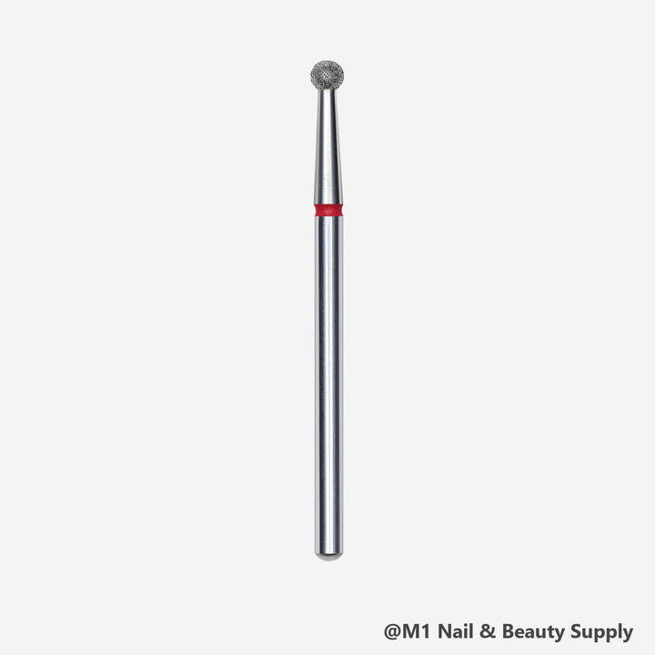 Staleks diamond nail drill bit, ball 2.7mm, red fine grit
