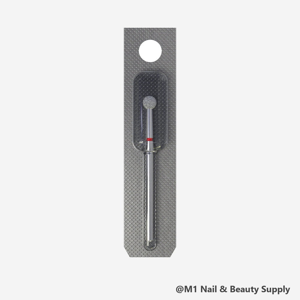 Staleks diamond nail drill bit, ball 4mm, red fine grit (view 2)