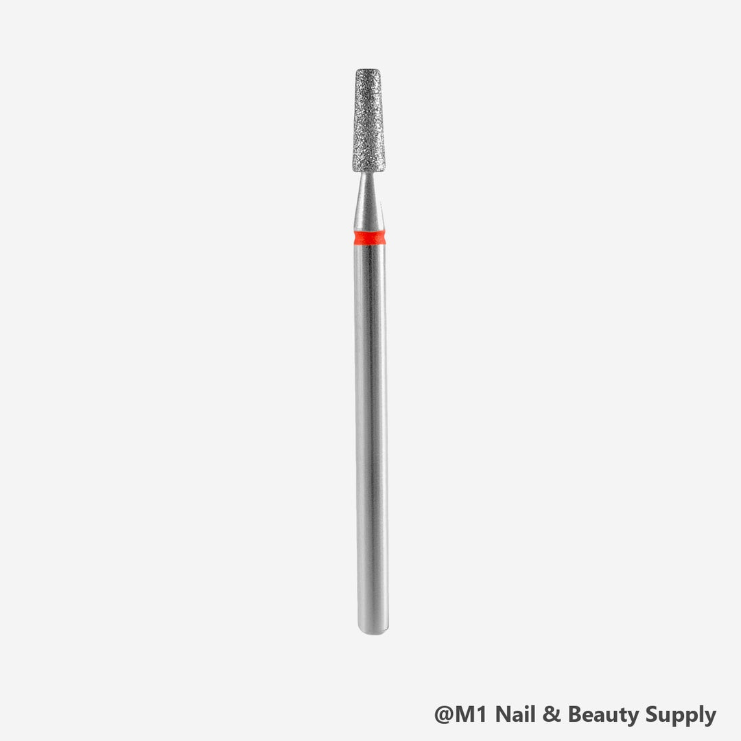 Staleks diamond nail drill bit, frustum 2.5mm, red fine grit