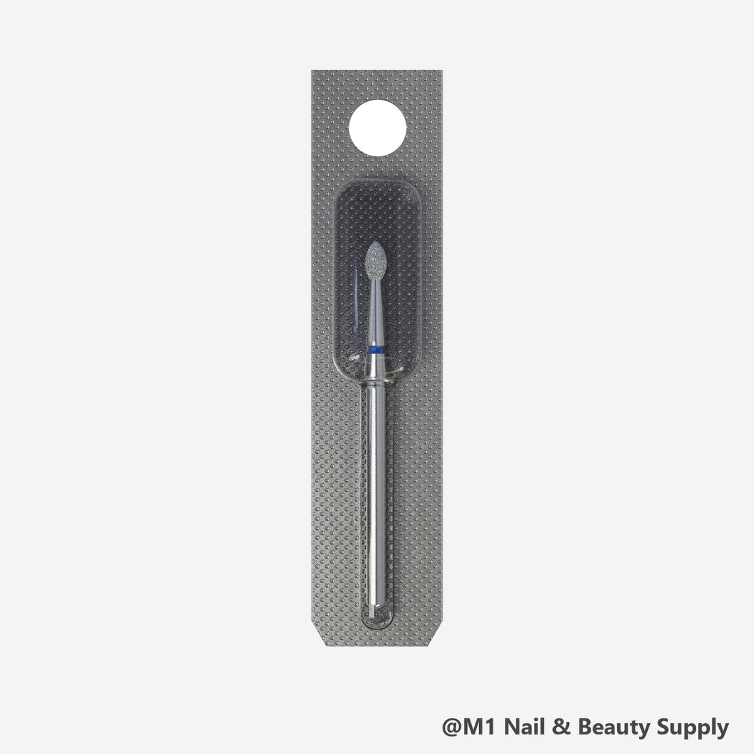 Staleks diamond nail drill bit, pointed bud, blue medium grit (view 2)