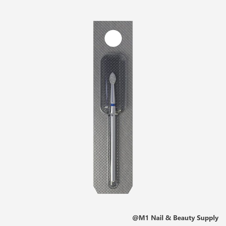 Staleks diamond nail drill bit, pointed bud, blue medium grit (view 2)