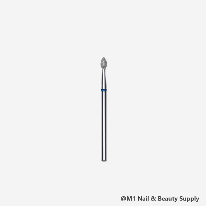 Staleks diamond nail drill bit, pointed bud, blue medium grit
