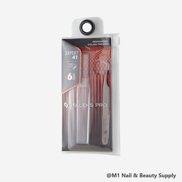 Staleks Expert 41 L-shape eyelash tweezers TE-41/6 (view 3)