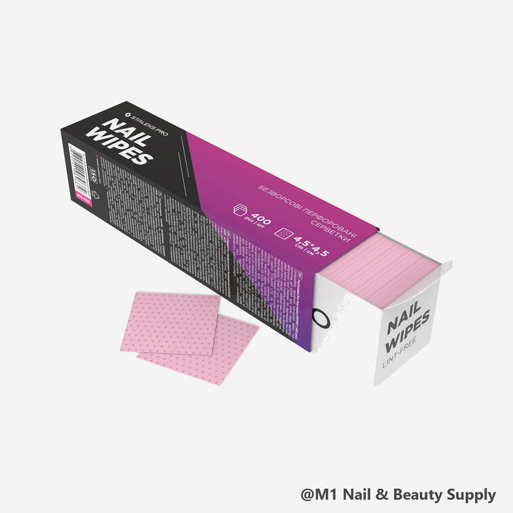 Staleks Expert perforated lint-free nail wipes WS-400, 400 pcs