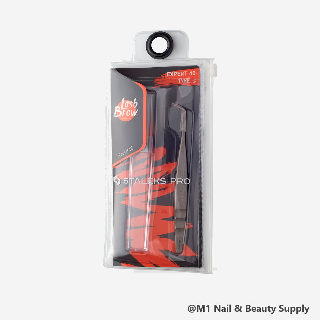 Staleks Expert 40 curved eyelash tweezers TE-40/2 (view 3)