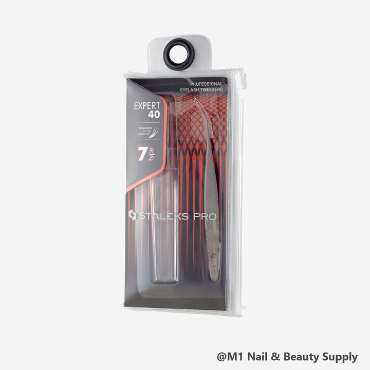 Staleks Expert 40 curved eyelash tweezers TE-40/7 (view 3)