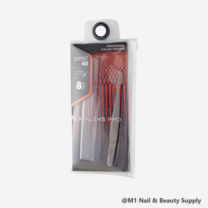 Staleks Expert 40 L-shape 85° eyelash tweezers TE-40/8 (view 3)