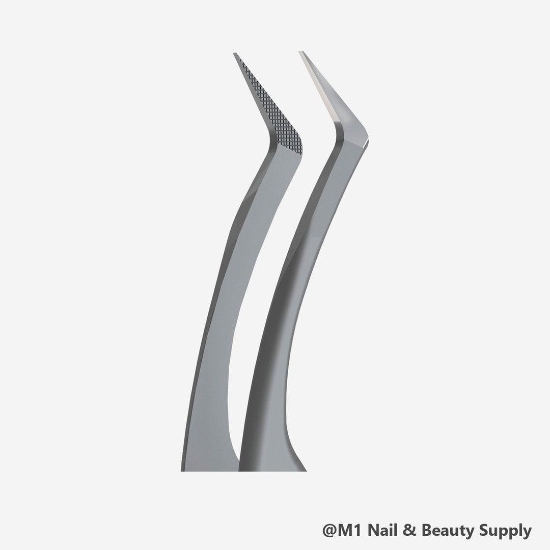 Staleks Expert 45 fiber tip L-shape eyelash tweezers TE-45/2 (view 3)
