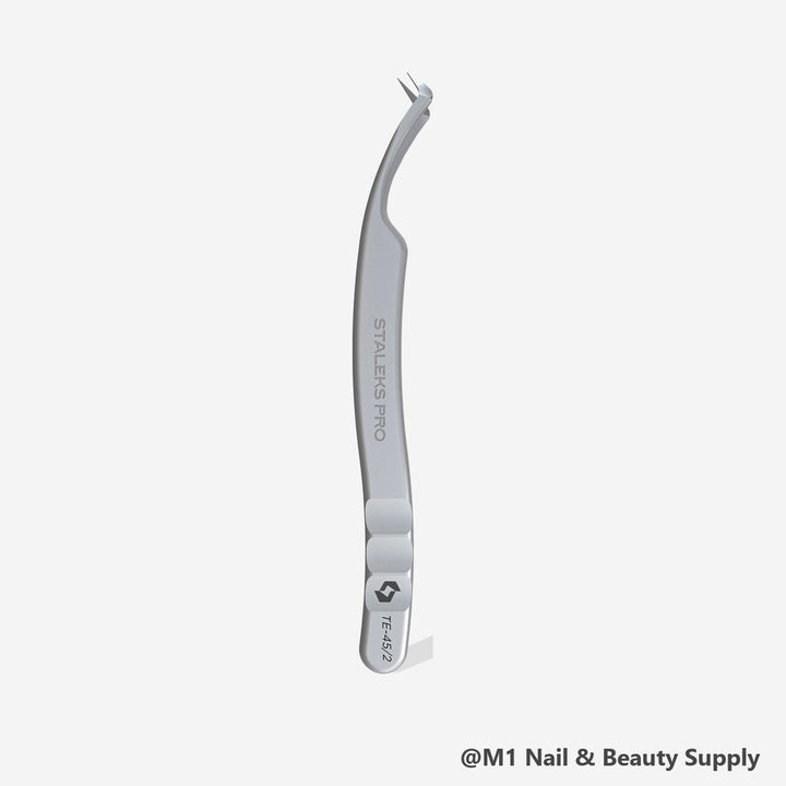 Staleks Expert 45 fiber tip L-shape eyelash tweezers TE-45/2
