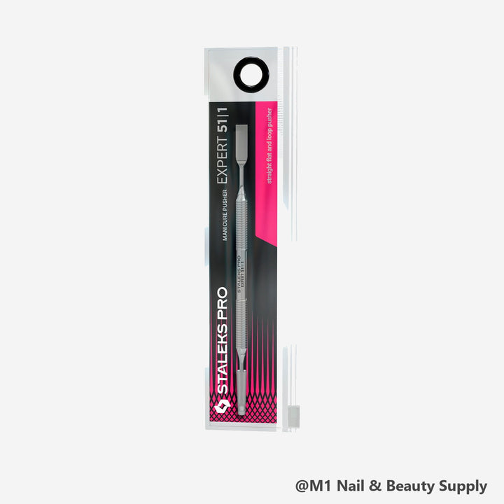 Staleks Expert 51 cuticle pusher with ring (loop) cleaner PE-51/1 (view 2)