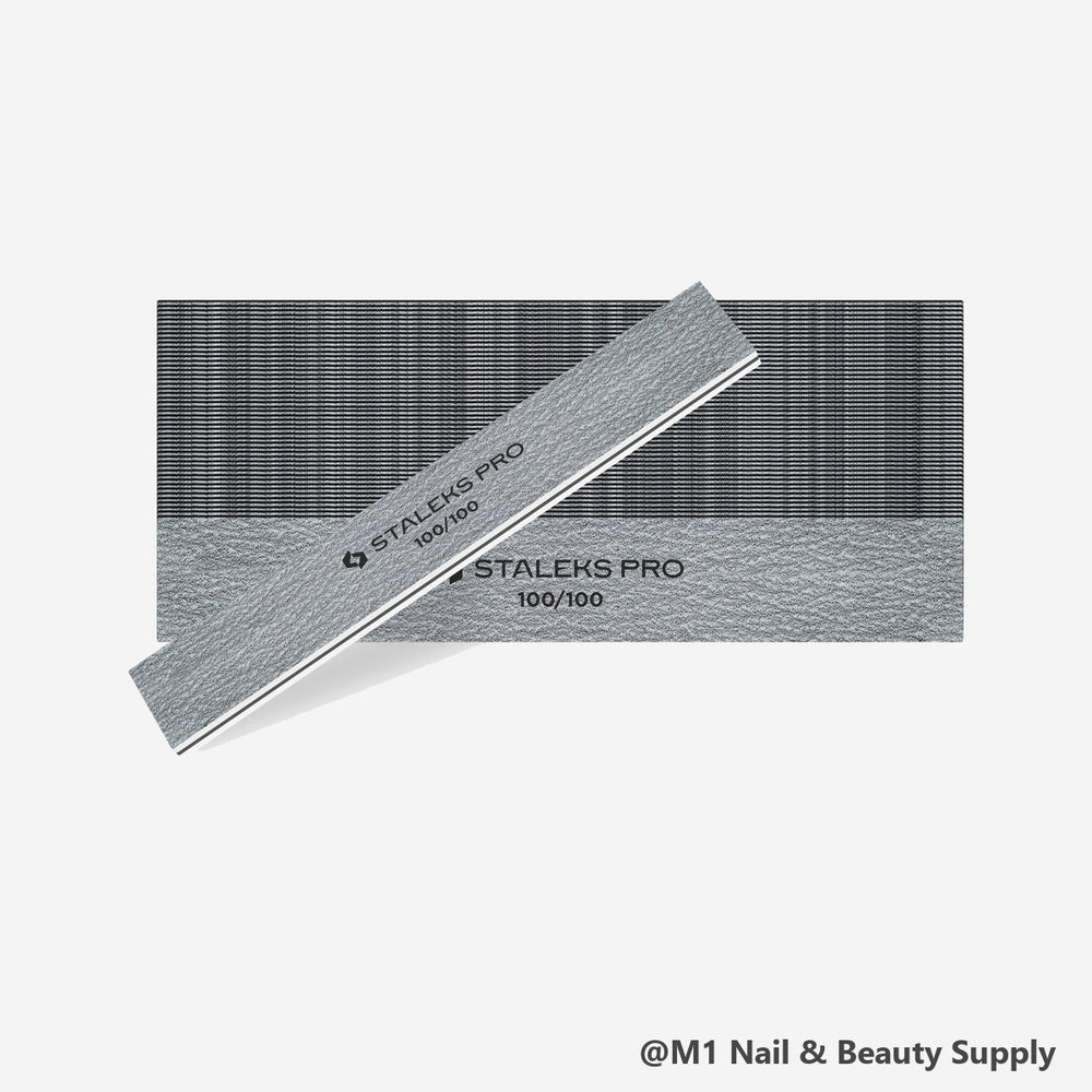 Staleks Straight wide mineral nail file 100/100 grit (50 pcs) (view 2)