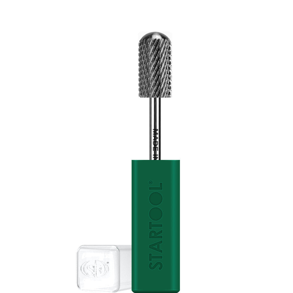 Startool Round Top Large Barrel Coarse (RC) nail drill bit, 3/32" shank, carbide finish