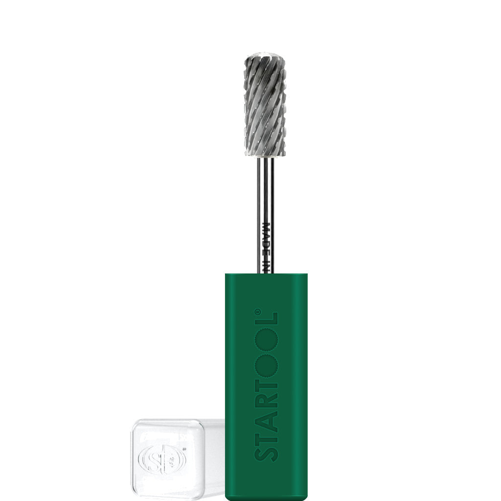 Startool Round Top Small Barrel 2XCoarse (R2Xs) nail drill bit, 3/32" shank, carbide finish
