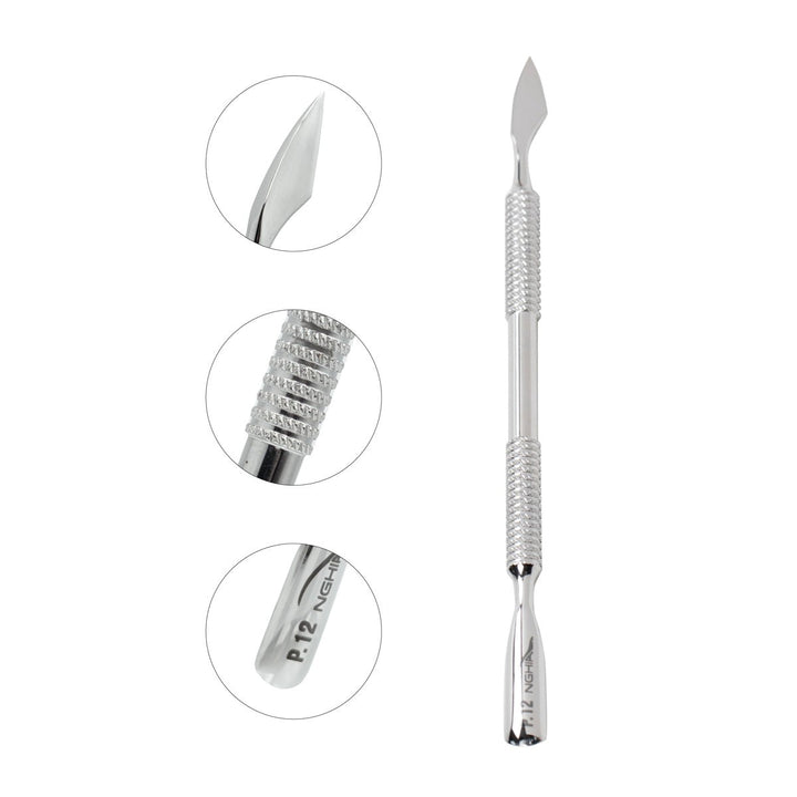 NGHIA P-12 cuticle pusher close-up details