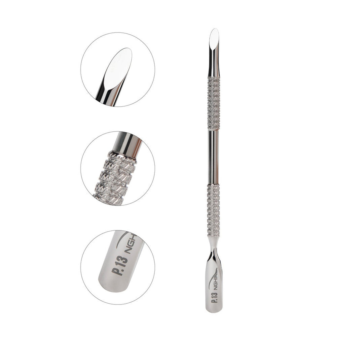 NGHIA P-13 cuticle pusher close-up details