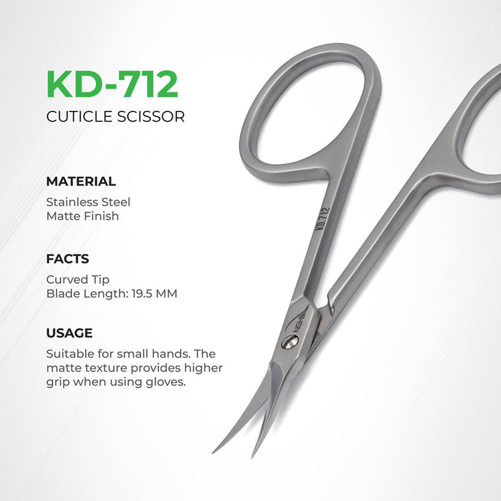 NGHIA KD-712 cuticle scissors features and specifications